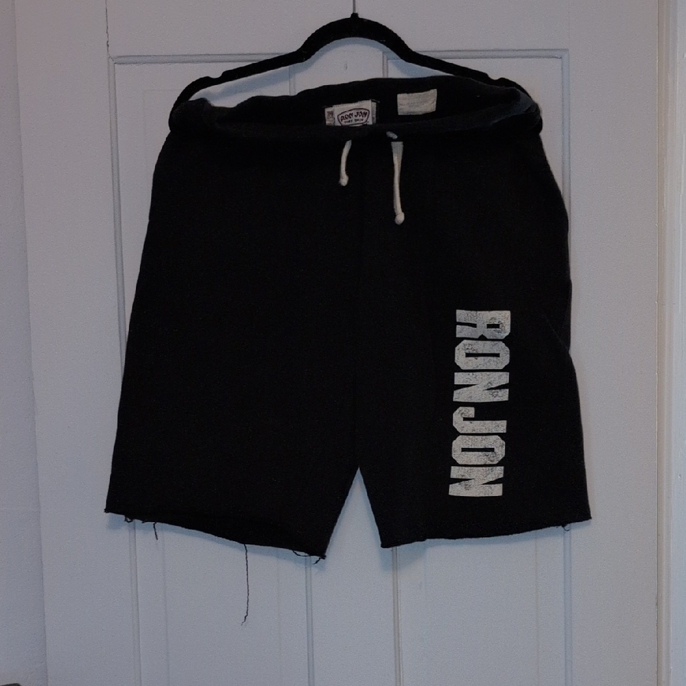 Ron Jon Black and White Logo Shorts